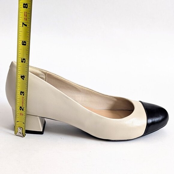 Easy Spirit Womens Lucinda Two Tone Heeled Ballet Pump Shoes Ivory Sz 8.5 NWOT - Picture 13 of 14